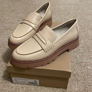 Cream Lug Sole Loafers